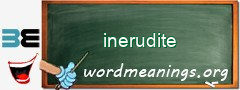 WordMeaning blackboard for inerudite